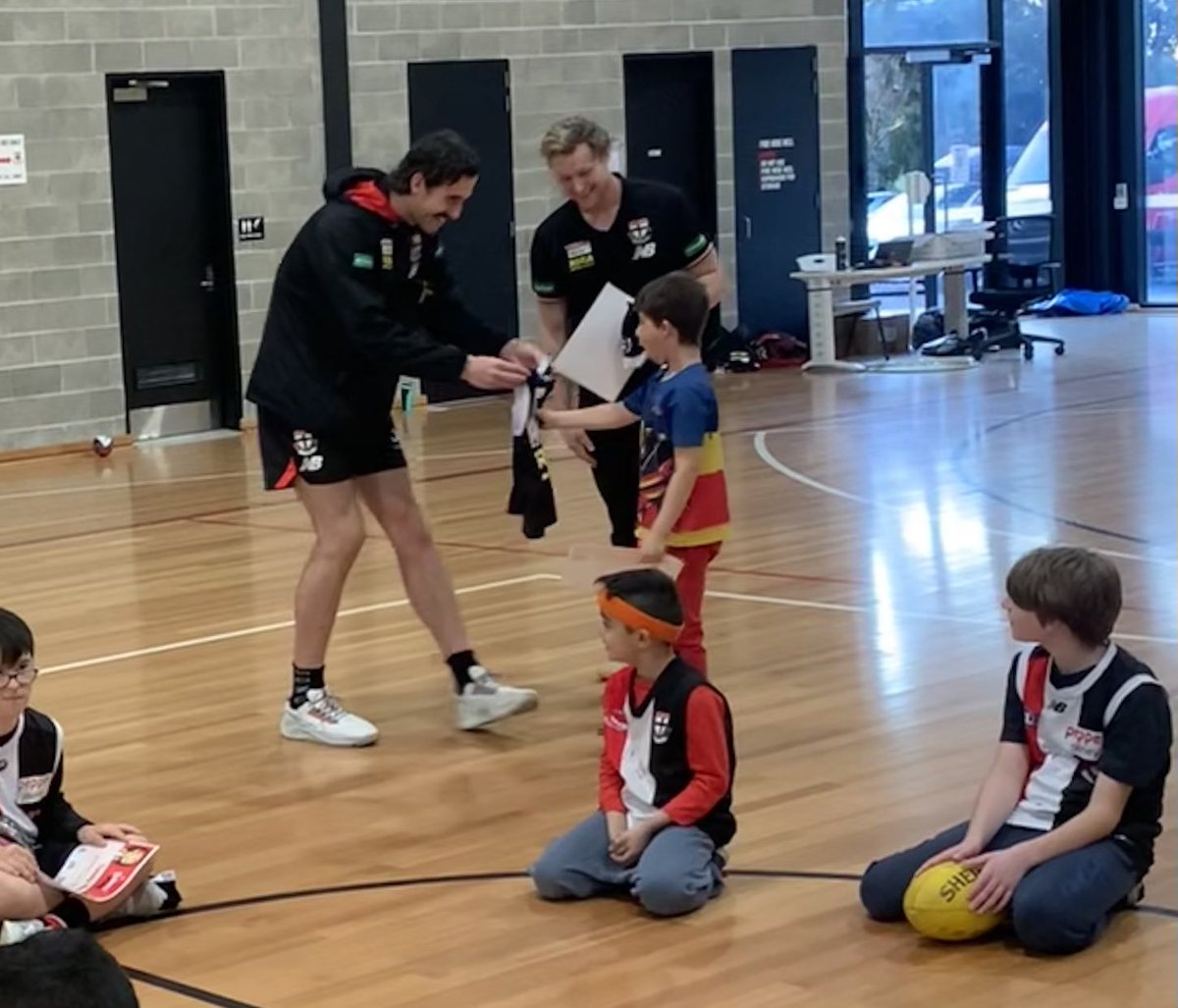 I’ll never be a Sainter..but after a term of Saints Play, and getting his new #12 endorsed by Max King and <a href="/kateshierlaw_/">Kate Shierlaw</a> , think the Crows have lost this little fella. Hats off to the <a href="/stkildafc/">St Kilda FC</a> , this program is unreal and the coaches and players couldn’t be better ambassadors