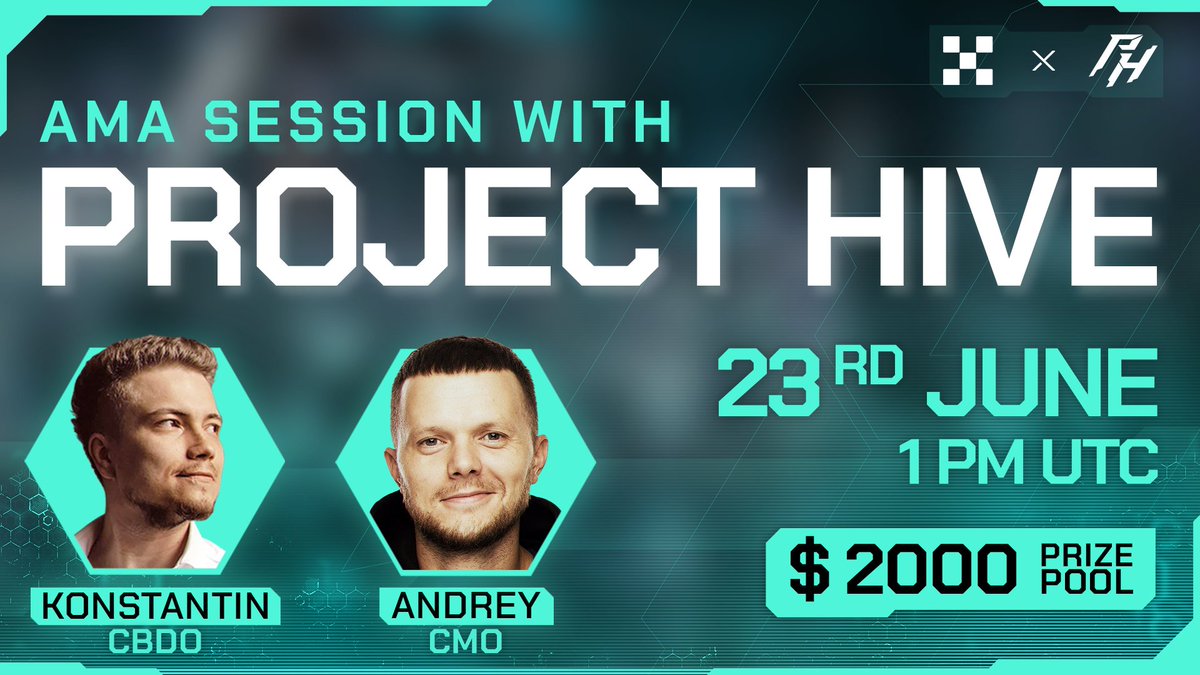 💫<a href="/Project_Hive_io/">Project Hive</a> x <a href="/OKCNetwork/">OKT Chain ⚛🕸</a> AMA💫

⏰ Date: June 23, 1pm UTC 

📍Venue: OKC Discord discord.gg/pyQ4QtdEEt

🎁 $2000 Prize Pool

✅Rules
1. RT ➕  ❤️ ➕  tag 3 friends 
2. Fill out the form: giv.gg/1RsJoM
3. Ask your questions

#OKC #OKXChain #gamefi #projecthive