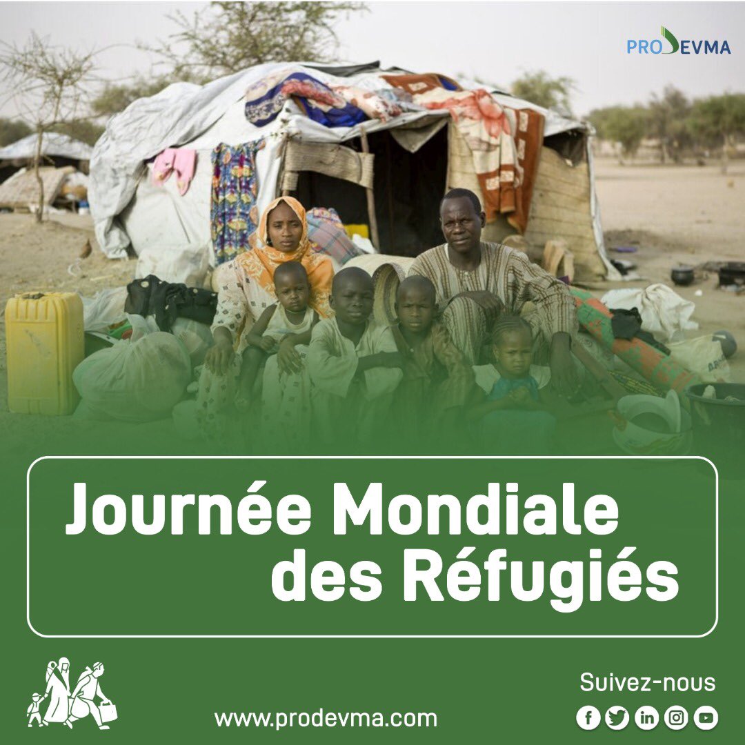prodevma's tweet image. Commémorée chaque 20 juin de l’année, pour rendre hommage à toutes ces personnes à la recherche d’abris contre les situations de conflit dans leurs régions et pays. 

#stopwar 
 #Prodevma
#EntrepriseInformatique #HighTech  #bamakomali
#prestationdeservice #geolocalisation