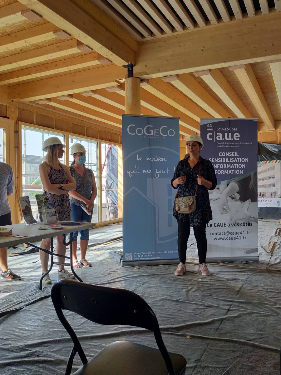 ADIL41_ECFR's tweet photo. Retour en images de la visite de chantier du nouveau siège social de Loir&amp;Cher Logement CoGéCo le 17 juin dernier. 
Visite organisée par :
#loiretcherlogement 
#caue41 
@ADIL_EIE41  
#envirobat 
#fibois 
#DREAL https://t.co/gVWEda8WQR