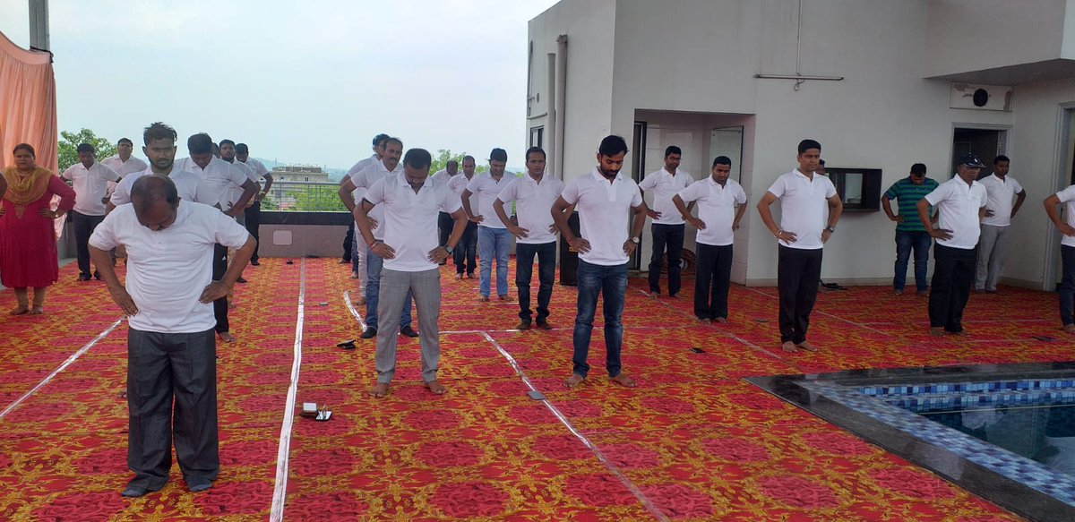 The International Yoga Day, 2022 was celebrated by Officers and Staff of Rourkela Commissionerate with enthusiasm and fervour on 21.06.2022. 
<a href="/FinMinIndia/">Ministry of Finance</a> <a href="/PMOIndia/">PMO India</a> <a href="/cbic_india/">CBIC</a> <a href="/cgstcusbbsr/">CGST & Customs Bhubaneswar Zone</a>