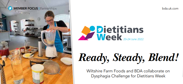 SNwff's tweet photo. Happy #Dietitians Week! We have teamed up with @BDA_Dietitians to create an educational video for #HCPs, highlighting the challenges those living with #dysphagia may face during mealtimes at home. Read all about our collaboration in the latest copy of Dietetics Today! #DW2022 https://t.co/E00Onph5tG