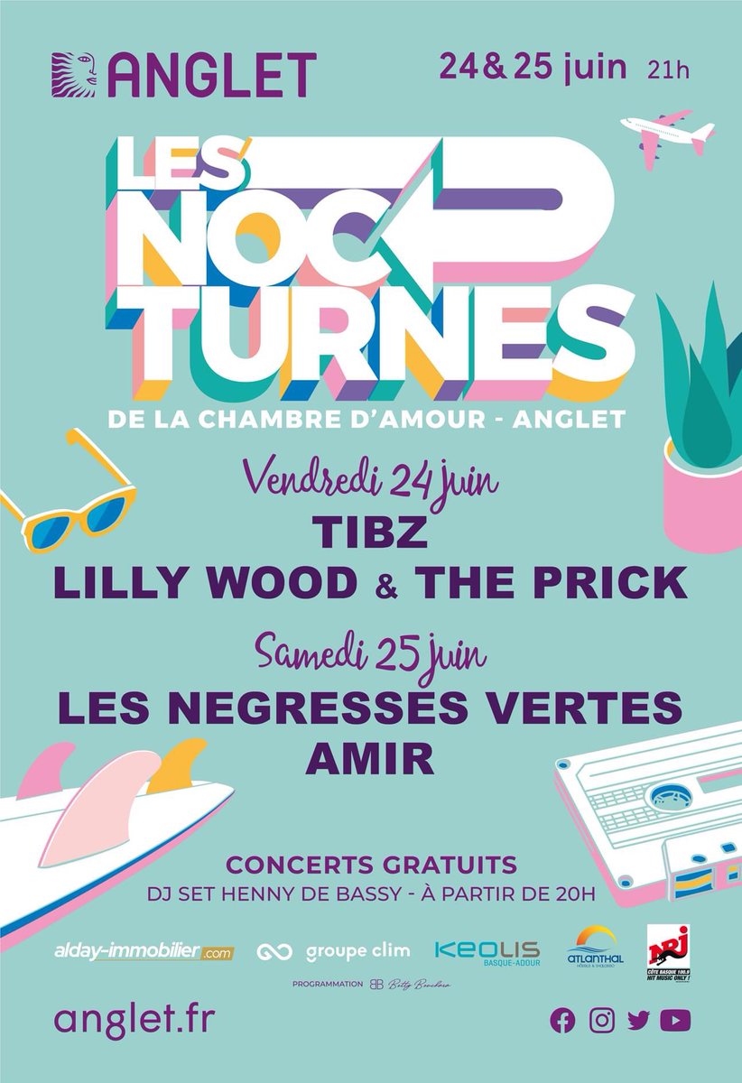 <a href="/TibzOff/">Tibz</a> vous donne rdv pour Les Nocturnes d’Anglet (64) ce vendredi !
Ne manquez pas cette très belle programmation :)