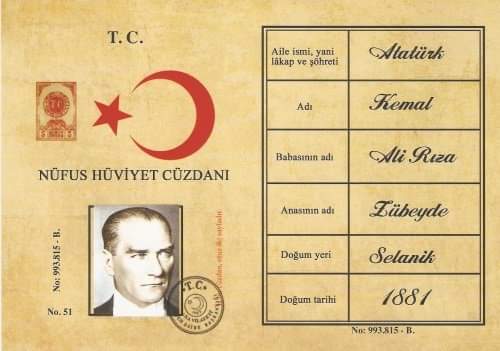 #21Haziran1934 Soyadı Kanunu TBMM'de kabul edildi. 2 Temmuz 1934 günü Resmi Gazete'de yayımlanmış ve 2 Ocak 1935′te yürürlüğe girmiştir.
Bu kanunun kabulünden sonra soyadı Türkiye'de kişilerin kimliğinin ayrılmaz bir parçası olmuştur.