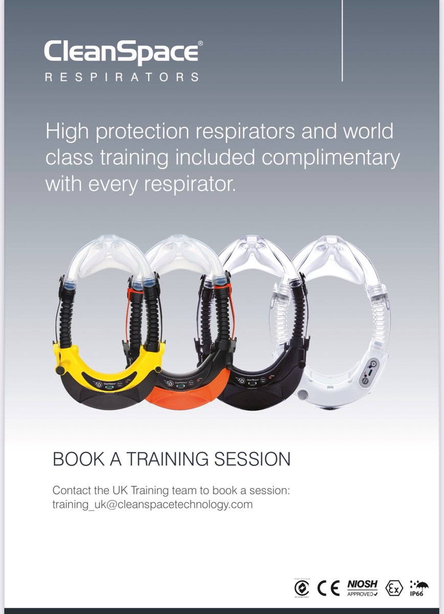 ppe_ni's tweet photo. Are you or any of your team required to wear a powered air-purifying respirator at work?
Look no further, contact @CleanSpaceTech for your demo and training session!
#CleanSpace #PAPR #RPE #training https://t.co/R7H8g5ImbA