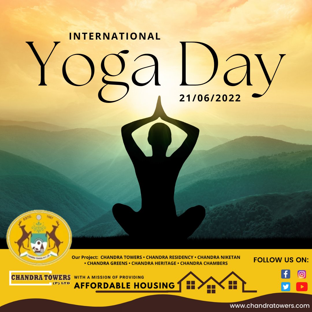chandratowers's tweet photo. #YogaForHumanity  is an emblem of solidarity. This holistic approach boosts wellness &amp; health and brings forth the best outcomes. Add it to your routine!
#YogaDay #InternationalYogaDay #InternationalYogaDay2022 #yogaday2022 https://t.co/5KC26ael9n