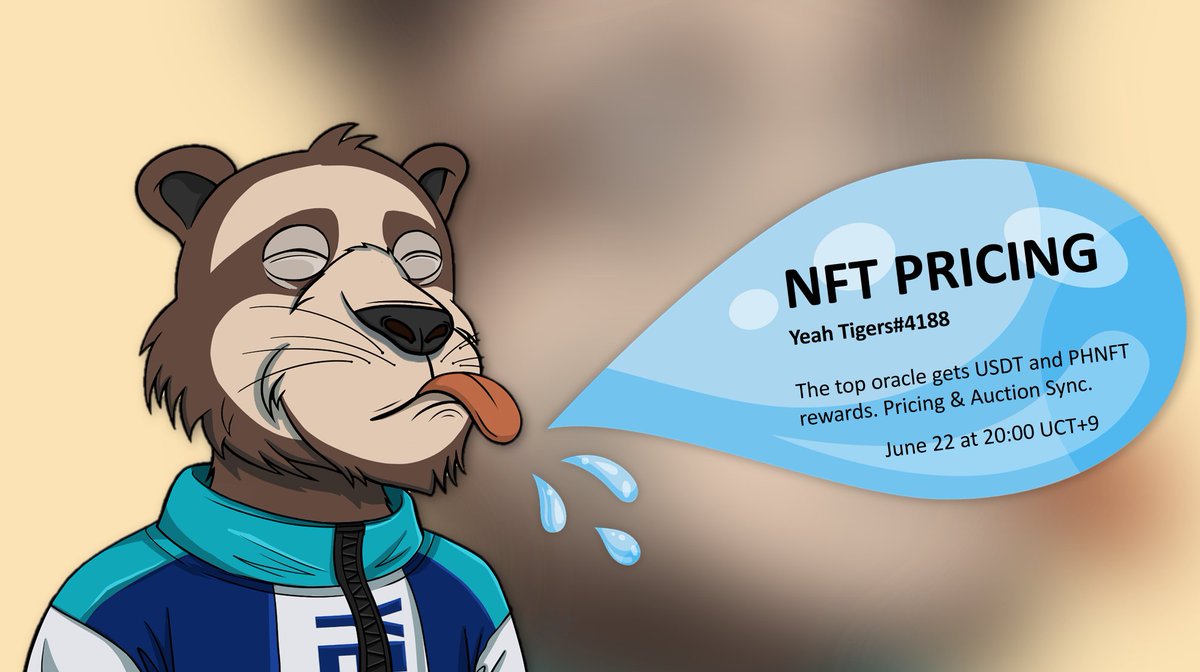 pawnhouse_nft's tweet photo. #NFT Pricing Event No.30: Yeah Tigers#4188

⏲️: June 22, 20:00-22:00 UCT+9
🛖: https://t.co/TeO4qlBbyG
💰: The top oracle gets USDT and PHNFT rewards

🔥Find the PH logo in image below, the first discoverer (reply this tweet with your screenshot) gets 50 PH #Airdrops https://t.co/ZW9QdBhcn9