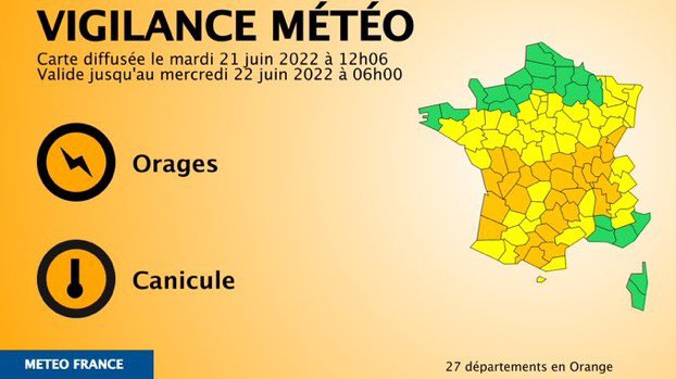 SDIS17's tweet photo. [🟠 Vigilance Orange 🟠]
@meteofrance vient de placer une nouvelle fois le département de La #CharenteMaritime en #vigilanceOrange orages ⛈.
➡️ Mettez en sécurité vos biens
➡️ Informez-vous!
#Meteo17 https://t.co/Az5ITd56P1