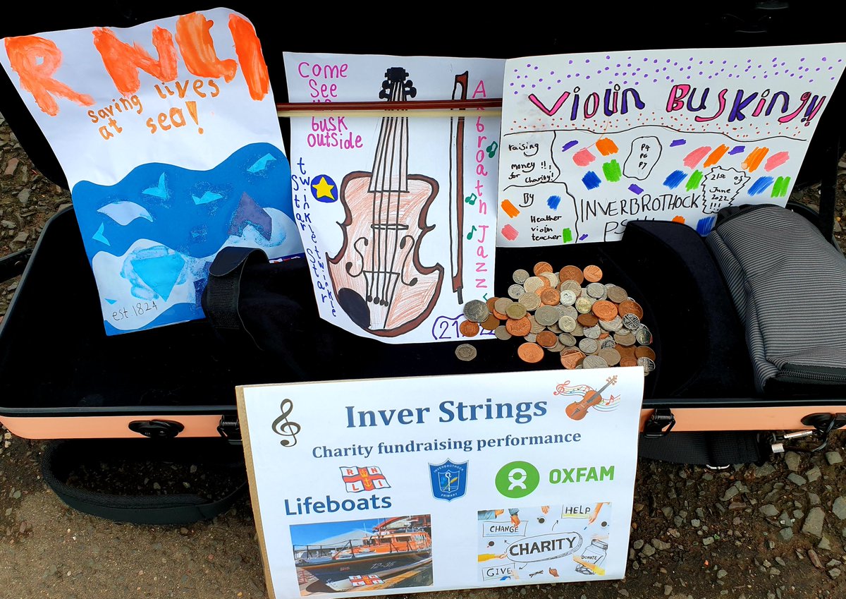 MirandaStrings's tweet photo. Some of our @InverbrothPS 🎻 players performed for charity this morning and raised nearly £80! 🥰 Amazing effort, you fantastic bunch! 👍🏻 @RNLI @oxfamgb #TeamSeas So proud of you. 💙 https://t.co/WF8vDpx3rc
