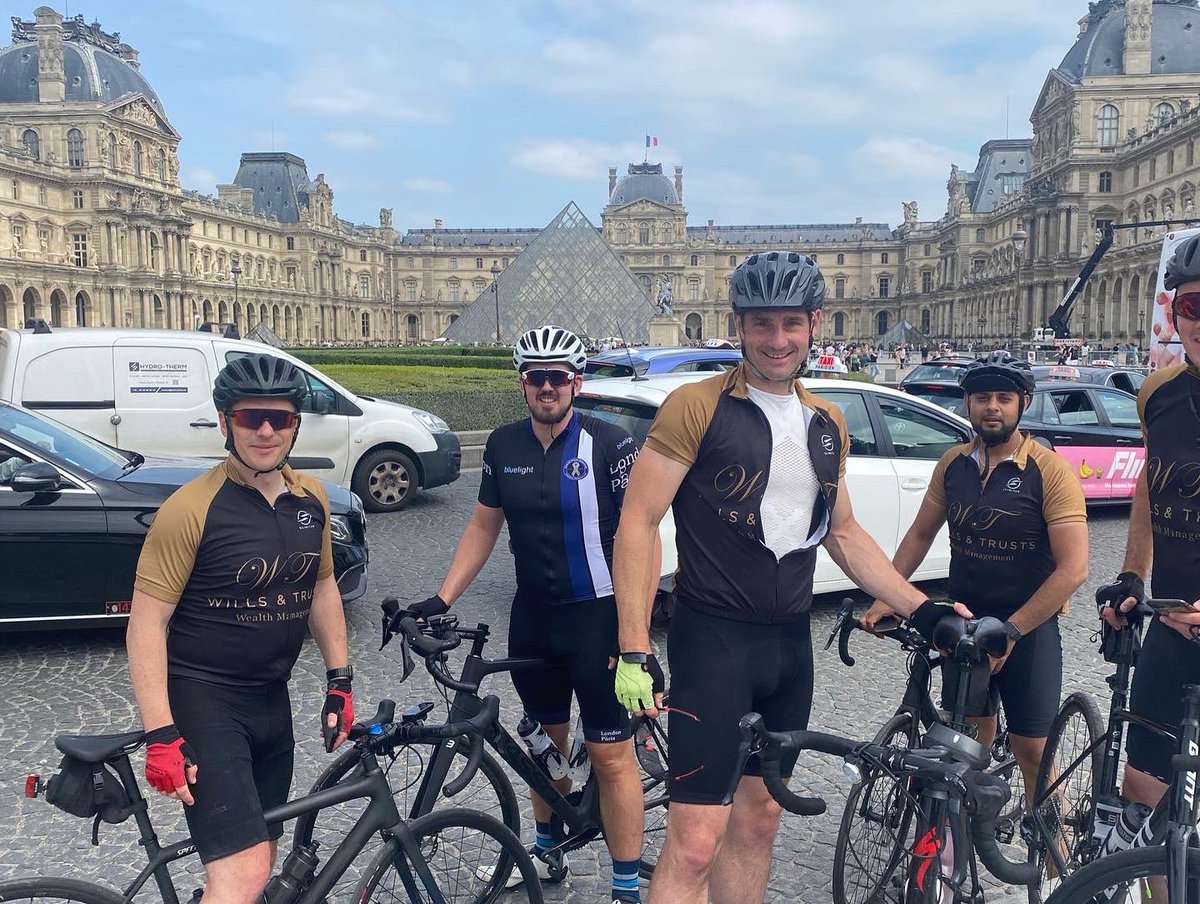 WTrustsWMGroup's tweet photo. Aaaand they’ve done it!!! On behalf of the team, we would like to thank every one of you for all of your incredible support and donations! If you would like to donate, head to the link on our bio! 🚴🏼‍♂️👏🏼👏🏼 #LondonToParis #BlueLightCycleClub https://t.co/UT8wVy1XPA