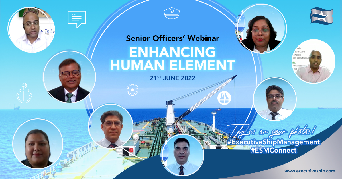 Group_Executive's tweet photo. Our focus on enhancing the Human Element continues with the ongoing webinar series!
Senior Officers join the discussions on Day 2 tomorrow. Reach out to our field offices to know more - https://t.co/ARBHBkwz49
#ESMConnect #ExecutiveShipManagement https://t.co/R1TrBkSote