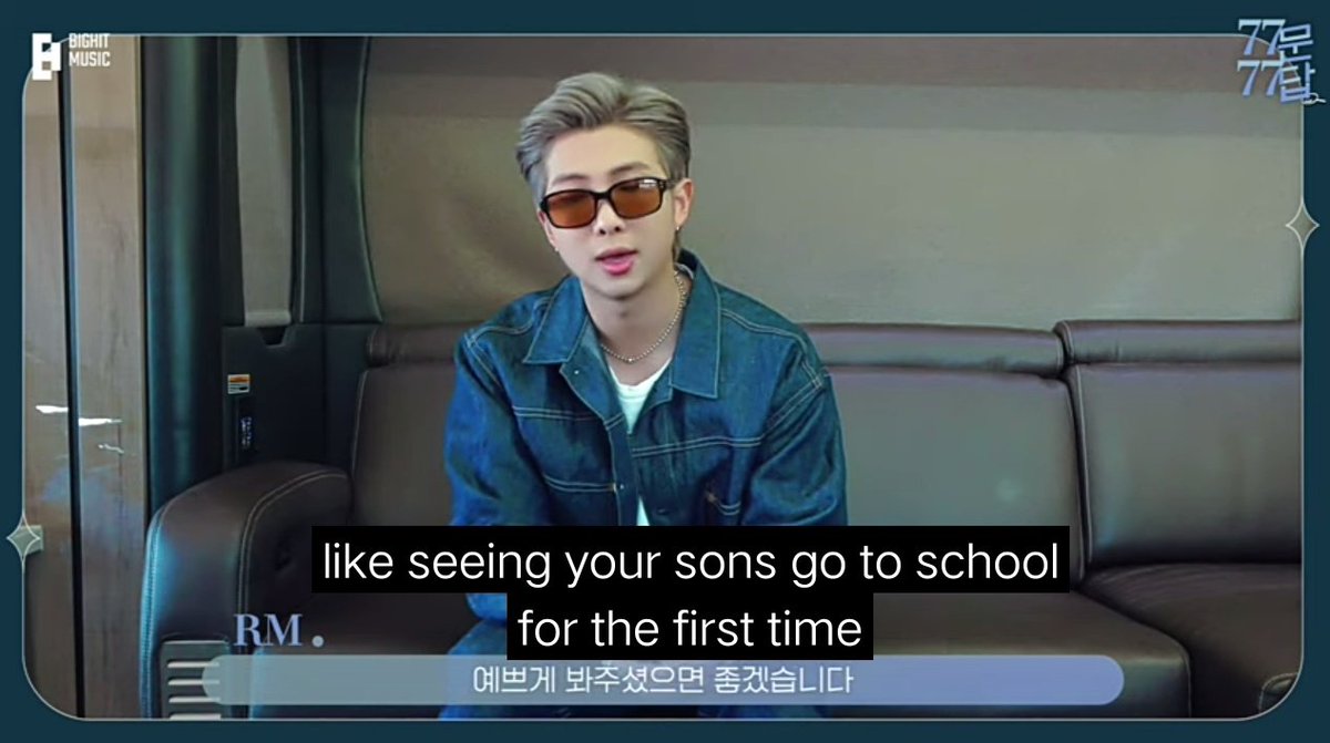 mygbebe's tweet photo. "I hope you know this was the best choice we could make in this moment. I hope you could see how we grew together and try to understand us... like seeing your sons to school for the first time." - Namjoon https://t.co/wiG3h0EE6a