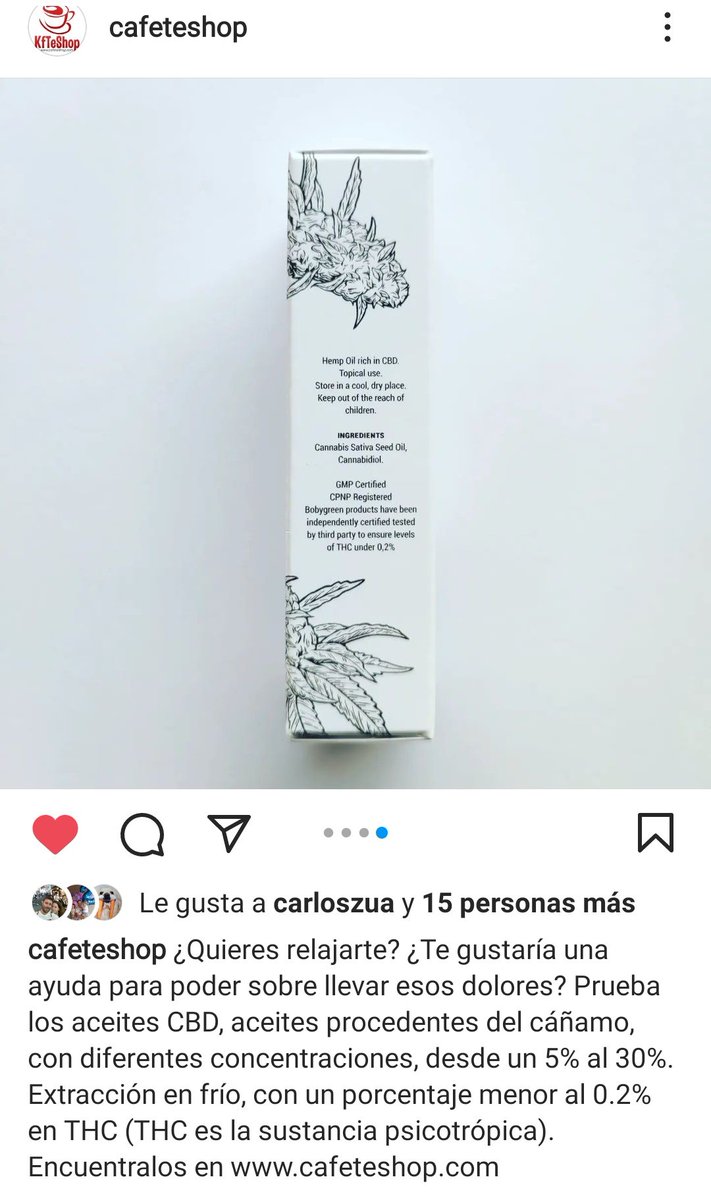 <a href="/CafeTeShop/">KfTeShop</a> Aquí tienes estos aceites CBD procedentes del cáñamo que te ayudan a aliviar los dolores y te sirven para relajarte. Los puedes adquirir en esta tienda online  <a href="/CafeTeShop/">KfTeShop</a>