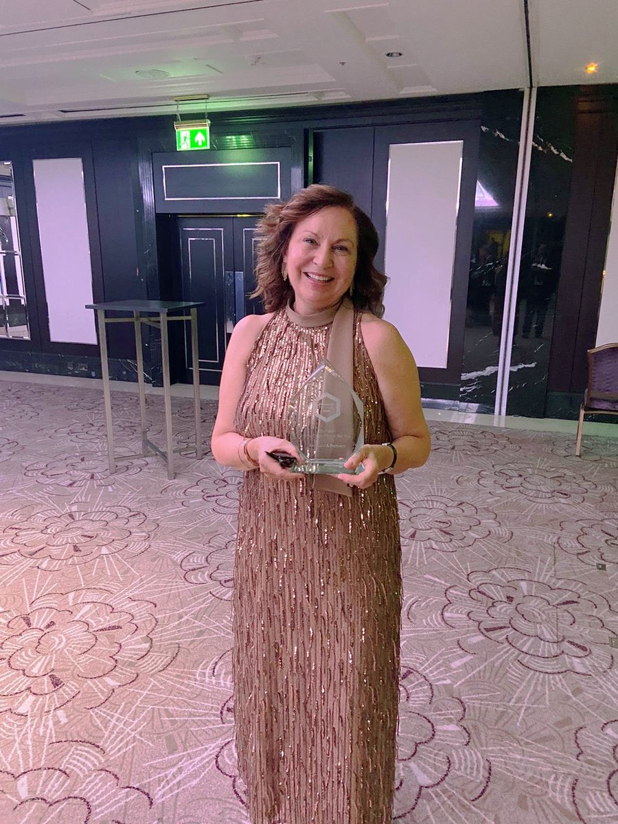 JacobacciIP's tweet photo. We are proud to have been chosen as Italian Firm of the Year for Patent Prosecution at the @ManagingIP EMEA Awards 2022.
 Our CEO, Enrica Acuto Jacobacci, flew to London to collect the award.
 Thanks to the whole team and our clients for making this possible.
#jacobacciIP https://t.co/VYzGDLFTT2