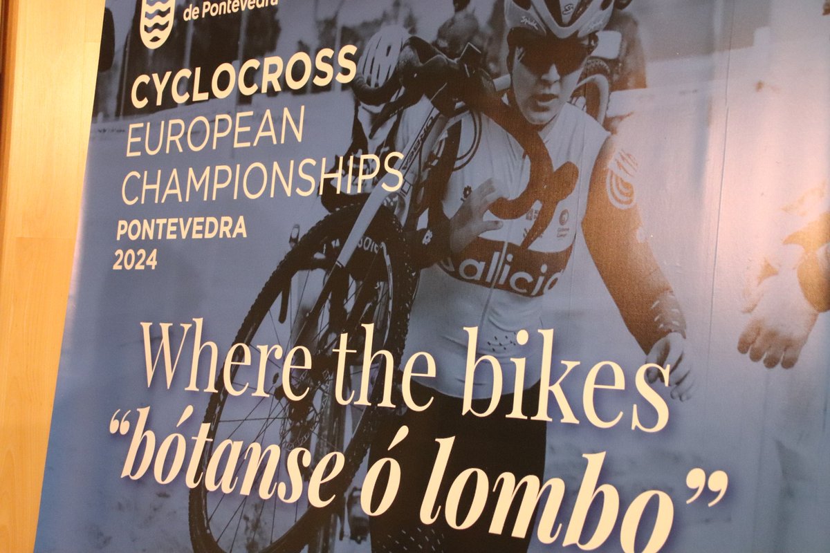 RFECiclismo's tweet photo. ¡Pontevedra acogerá el Campeonato de Europa de Ciclocross en 2024!🏆

Magnífica noticia para el ciclocross nacional. Gracias a todos los que lo habéis hecho posible 👏

@F_Gal_Ciclismo @Pontevedrate @UEC_cycling @depo_es @Xunta https://t.co/TGF1Ka051x
