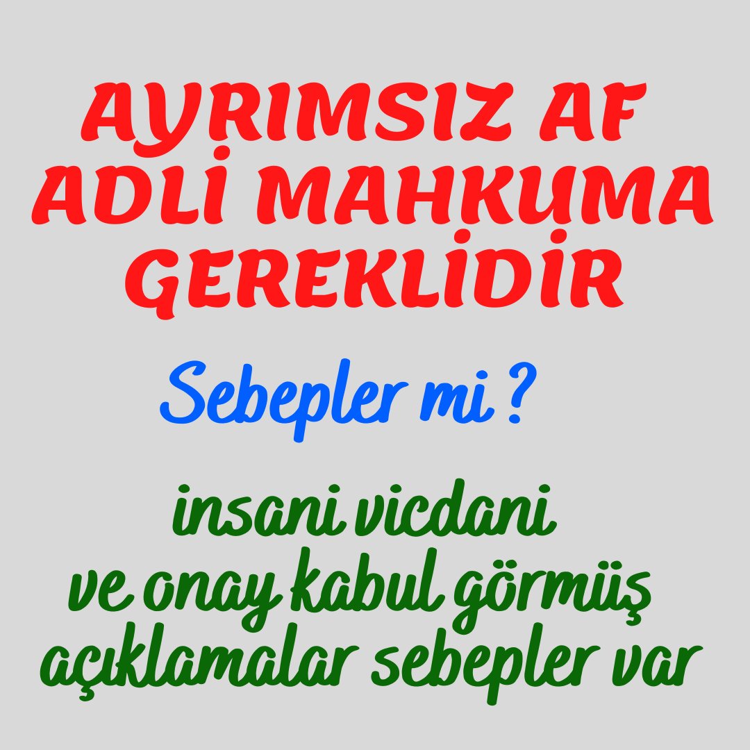 bambam_abla's tweet photo. @eczburhan @recepgurkan @mvhuseyinyildiz @Faruk_Sariaslan @cengiz_gokcel Adil yargılanma hak ihlali %52.1 
Yani içerdeki her 3 kişiden 2'si suçu olmadığı halde adil yargılanmadığı için İÇERDE...
 Bu nasıl adalet sayın @omerrcelik ?
Biz sevdiklerimize kavuşabilmek istiyoruz
Hayat kısa, ölümlü dünya
20 yıldır ülkemizde af yok 

AF İSTİYORUZ https://t.co/FkW5v2QwNh