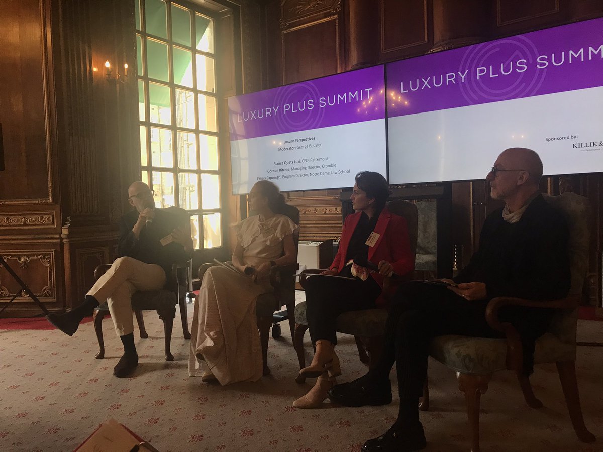A great start to the Luxury Plus Summit - how does a company achieve #luxury status? How do we understand the new luxury consumer? Where does art and crafts fit into the picture? #fashion #sustainability #law #regulation #London