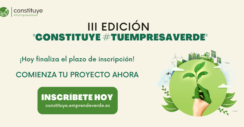 emprendeverde's tweet photo. No dirás que no te lo avisamos… HOY finaliza el plazo de inscripción para que formes parte de la tercera edición de Constituye #TuEmpresaVerde. Pero tranquilo, ¡aún estás a tiempo de unirte! ⌛

¡No pierdas la oportunidad e inscríbete! ⤵️