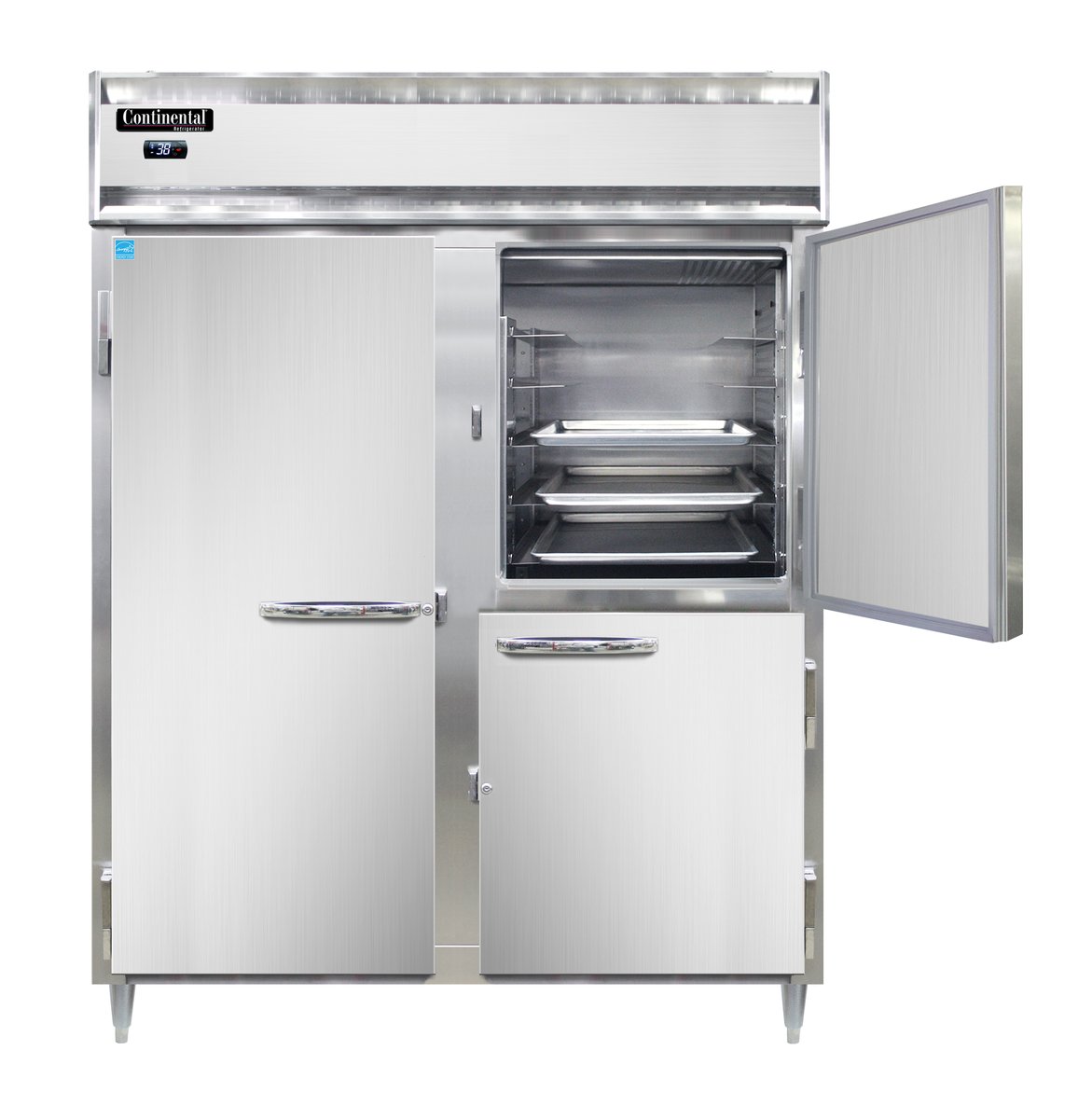 Do you need your unit to be really 🔥 or ❄️? This unit can be designed as  warmer (90°F to 180°F), refrigerator or freezer (0 to -5°F and can be adjusted to operate as low as -10°F in a 90°F ambient). 
#continentalrefrigerator
#commercialrefrigerator
#foodservice
