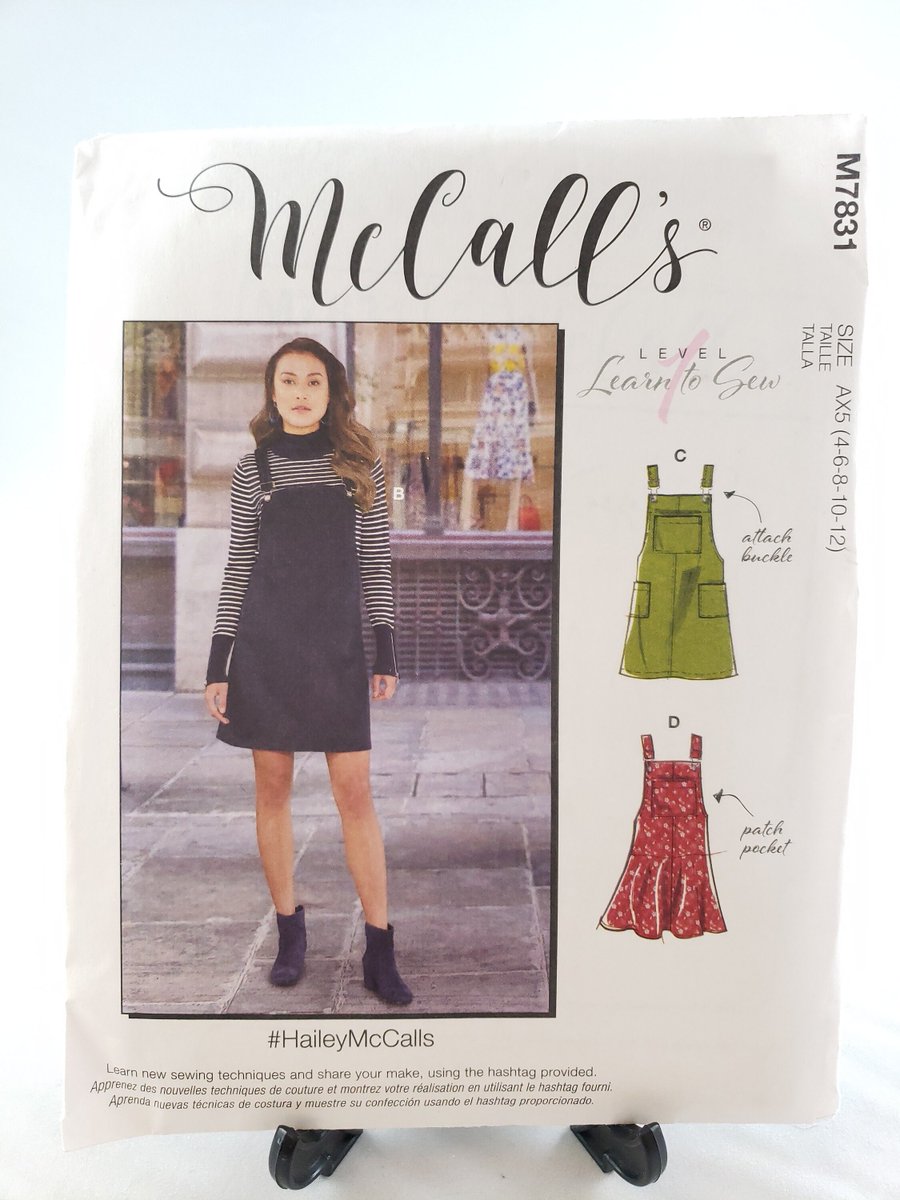 quilts_more's tweet photo. Misses Jumpers Learn To Sew Level 1 Hailey McCalls Sewing Pattern McCall's M7831 Size 4, 6, 8, 10, 12 Corduroy Denim Cotton Blends Velveteen https://t.co/Hmpud3KiE9 #ImagineQuiltsAndMore #PatchPocket https://t.co/PUsh9TduYr