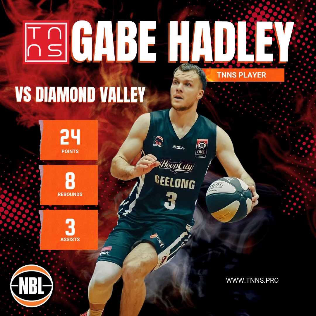 ProTnns's tweet photo. 💥🔥Player of the Game!

🌟Gabe Hadley (TNNS Player) had 24 points, 8 rebounds and 3 assists for Geelong Supercats playing against Diamond Valley on June 19, Sunday at Diamond Valley Sports &amp; Fitness Centre.

✅Well done Gabe 💪🏻💯 https://t.co/n2unz8lg2H