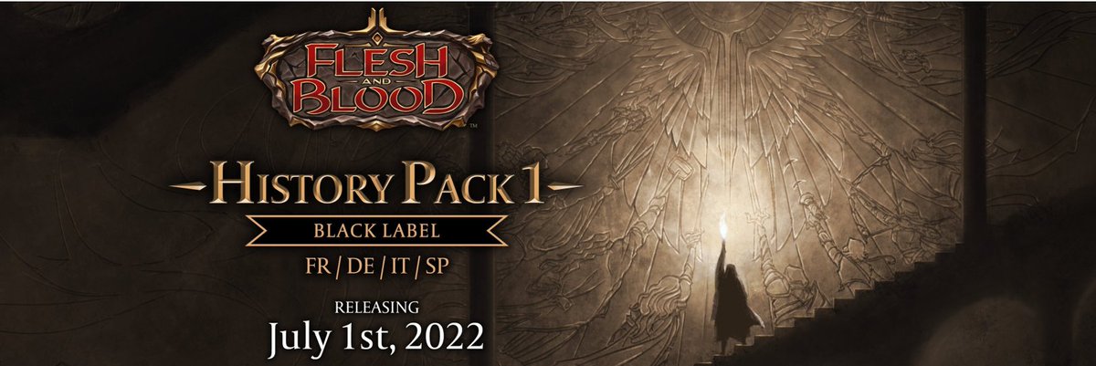 Arrivée imminente du jeu Flesh and Blood à la Crypte ! Au programme, des decks de démarrage, des boosters d'anciennes éditions en anglais et surtout des boosters History pack en Français !! Venez découvrir ! 
#fabtcg