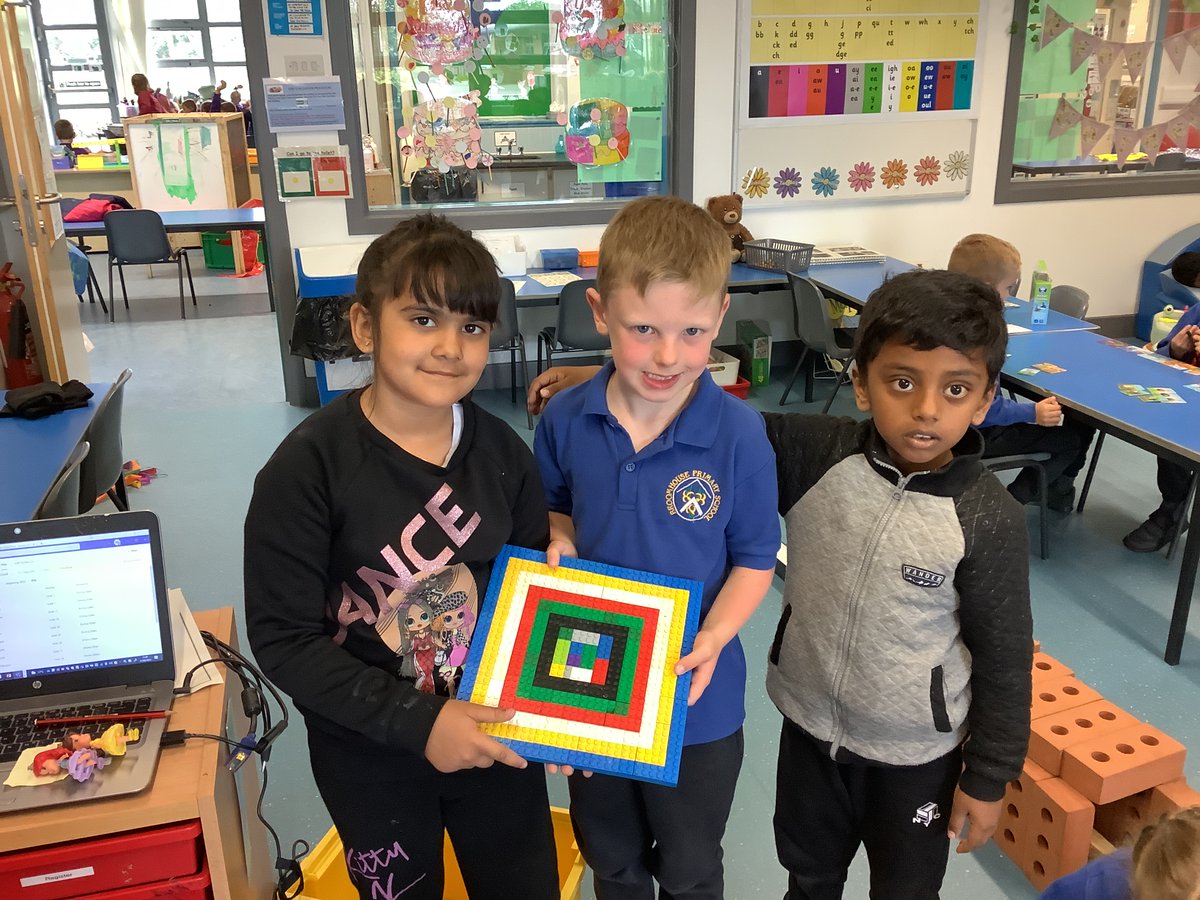 “Look at this pattern we made with the lego” “We worked together to find the colours”