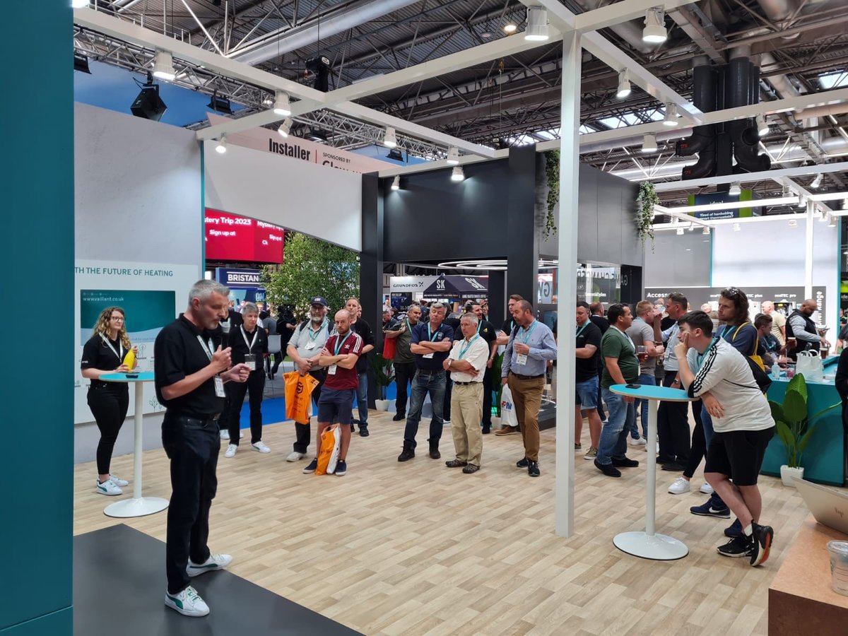 Great day so far at the @Installer_Show 
Lots of great discussions taking place at our Vaillant stand. Next up... connectivity! Join us to find out all about connected solutions and how these can support you, your business and your customers!