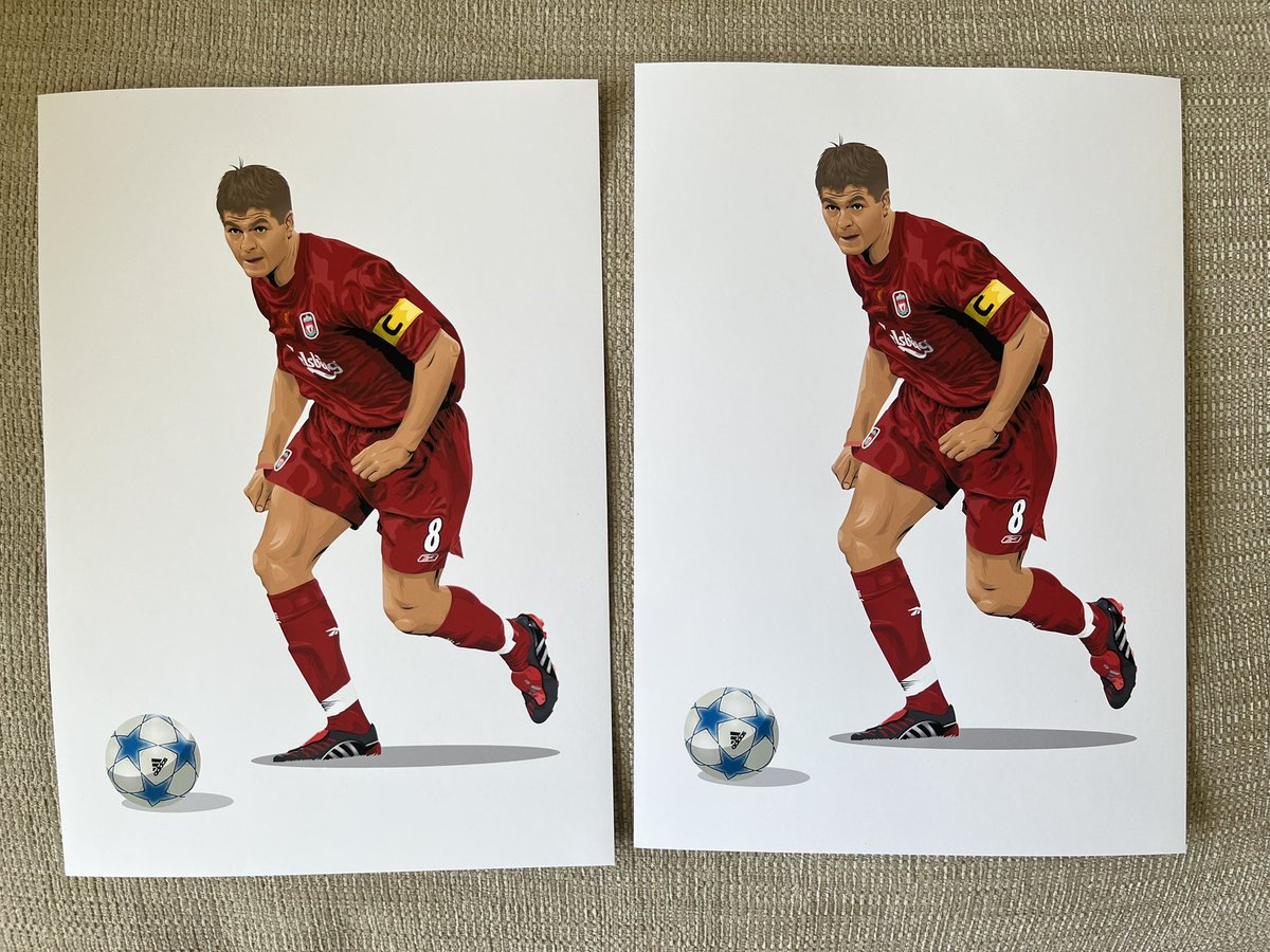 🔴🔴GIVEAWAY 🔴🔴 I have a couple more prints I will not be selling due to minor errors. Again, rather than bin them, I thought I’d give them away. So I have 2 Gerrard prints to giveaway. To enter, just retweet this tweet and I will pick 2 winners tomorrow. Good luck! #LFC