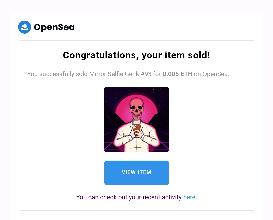 ms_genk's tweet photo. Another Sold for Today 🥰❤️
Thank you to support again @Kisakey27 and get CASHBACK with 0.006 WETH, because you have 3 item from phase 3 🔥

Don't forget to take a selfie with mirror 😁🤳❤️

#NFT #NFTs #NFTdrop #NFTCommunity https://t.co/mZrkvv5MDG