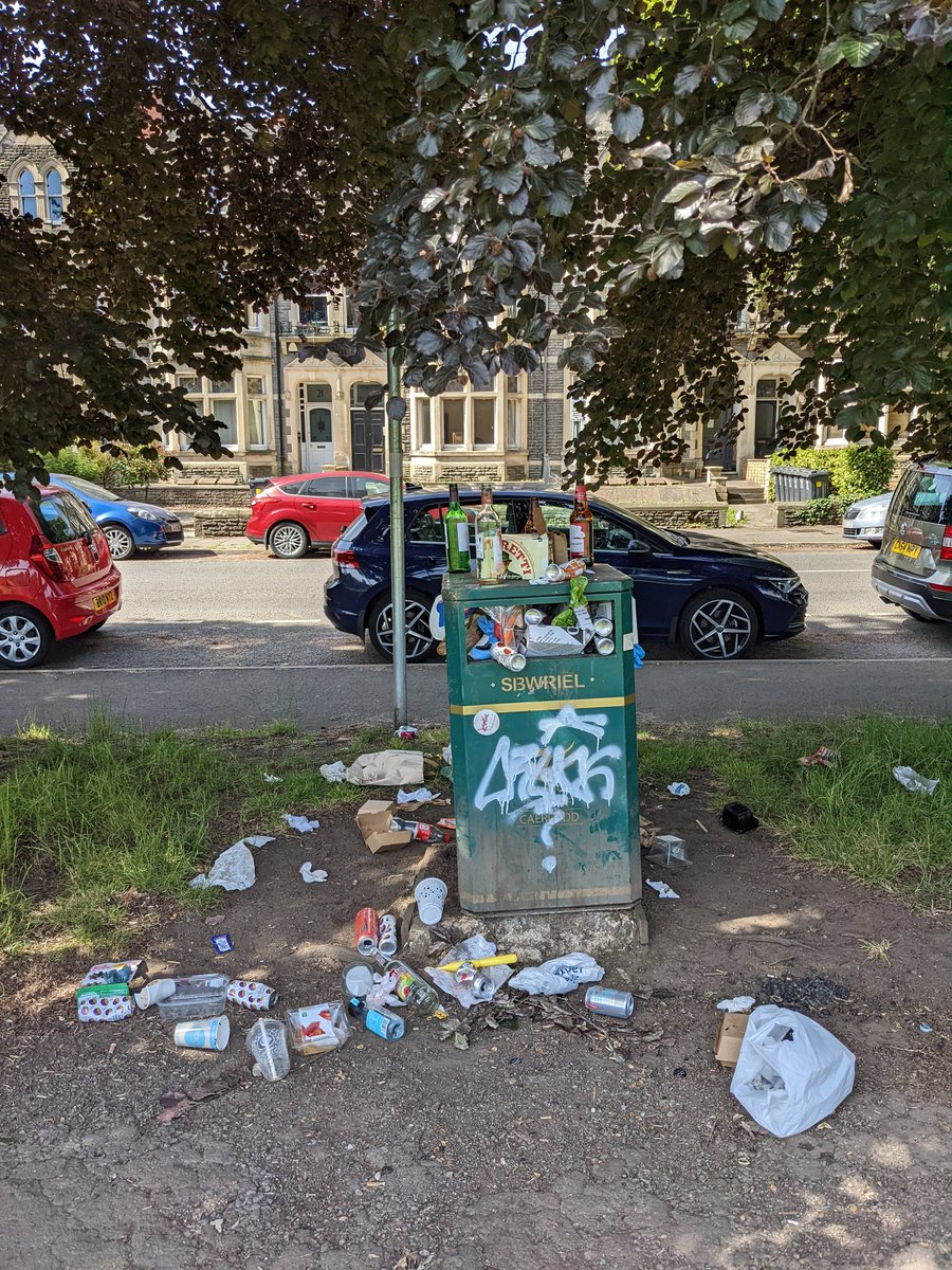 keeppenylantid1's tweet image. Ninian Road side of the Rec this morning #QuickQueryCardiff @cardiffcouncil 🗑️🚮
