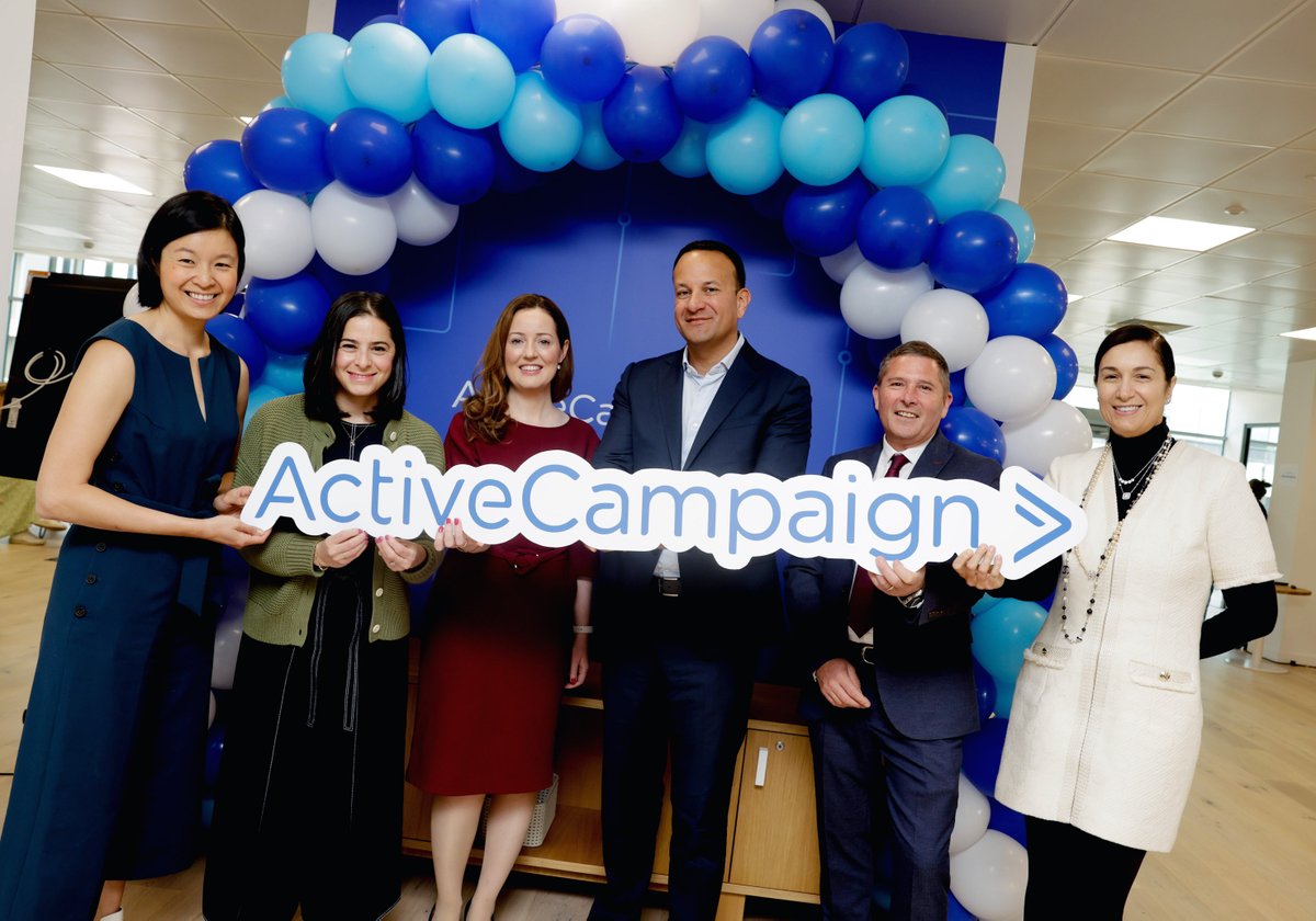 Leader in Customer Experience Automation <a href="/ActiveCampaign/">ActiveCampaign</a> welcomes Tánaiste <a href="/LeoVaradkar/">Leo Varadkar</a> to official unveiling of Dublin hub hubs.li/Q01f50P90
