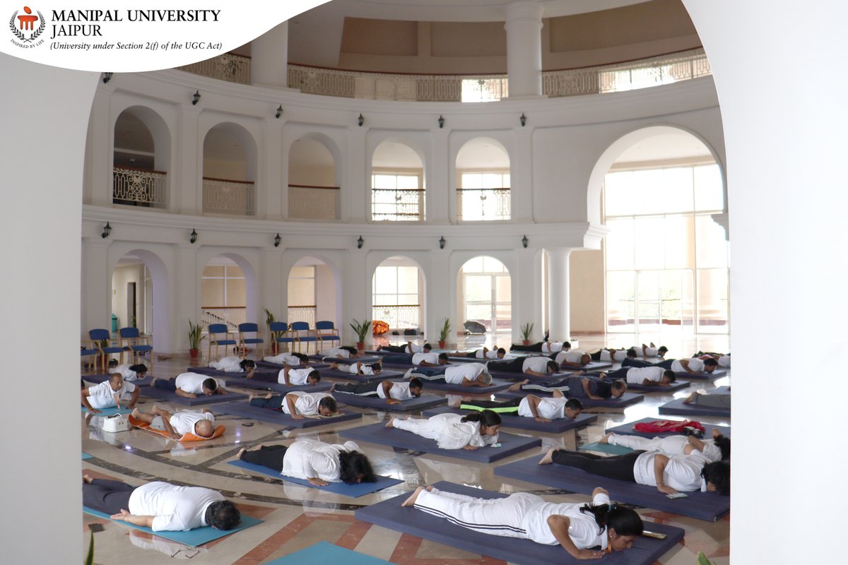 Jaipur_Manipal's tweet photo. Glimpses of International Yoga Day 2022 Celebration at Manipal University Jaipur with Yogini Shruti &amp; Team.

Happy International Yoga Day!

#YogaDay2022 #InternationalYogaDay #MUJYogaDay #YogaDayCelebration #Humanityandpeace #Yoga #YogaforHumanity #healthylifestyle https://t.co/Fc03WUSgcY