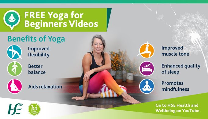 HSE Health & Wellbeing (@hsehealthw) on Twitter photo Happy #InternationalDayofYoga to you and your staff/colleagues/family. We have 8 free #YogaForBeginners exercise videos on our YouTube account so please feel free to share, spread the word and stretch your body: bit.ly/3yPygE1  
#HealthyIreland #YogaDay2022 Happy #InternationalDayofYoga to you and your staff/colleagues/family. We have 8 free #YogaForBeginners exercise videos on our YouTube account so please feel free to share, spread the word and stretch your body: bit.ly/3yPygE1  
#HealthyIreland #YogaDay2022
