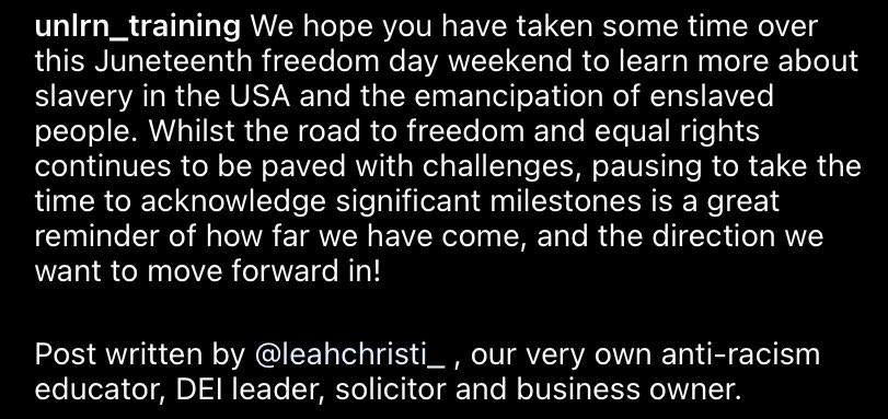 UNLRN_Training's tweet photo. We hope you have taken some time over this Juneteenth freedom day weekend to learn more about slavery in the USA and the emancipation of enslaved people. #Juneteenth #emancipation #USA #africanamerican #federalholiday #antiracism #racialequity https://t.co/lXQm1eo4bY