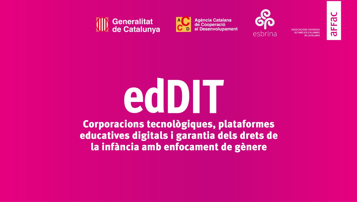 affac_cat's tweet photo. 📢 Famílies, recta final!
Demà tanquem l'enquesta #edDIT, projecte amb el què volem conèixer les conseqüències de l'ús de les plataformes educatives digitals sobre la infància.
🤝 Doneu-nos l'últim cop demà, contesteu l'enquesta i compartiu-la! https://t.co/GCtQkRMh2N https://t.co/tbVtqLYKN0