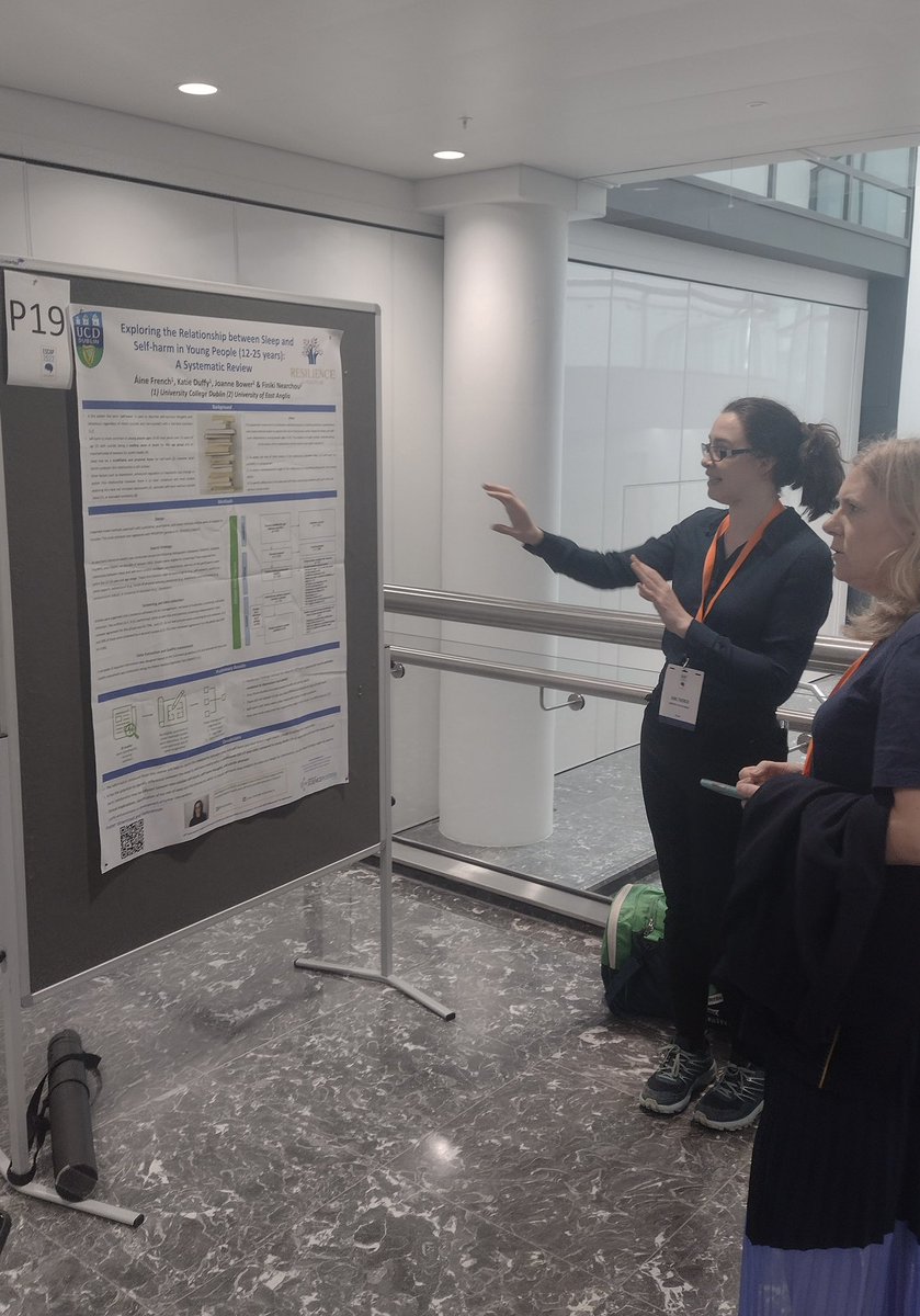 NearchouNiki's tweet photo. Well done @FrenchAine for presenting findings from your research on sleep and self-harm in youth! #ESCAP22 very #proudsupervisor @UCD_RHLab @UCDPsychology https://t.co/4wT1bdTl49
