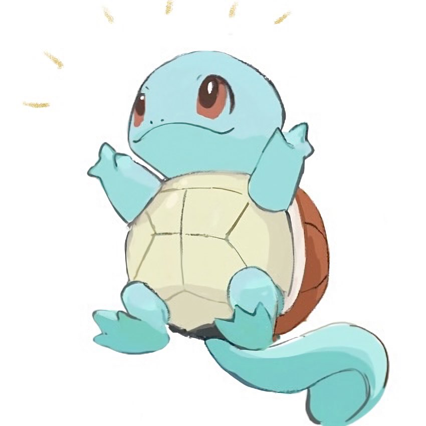 squirtle pokemon (creature) no humans solo white background closed mouth full body smile  illustration images