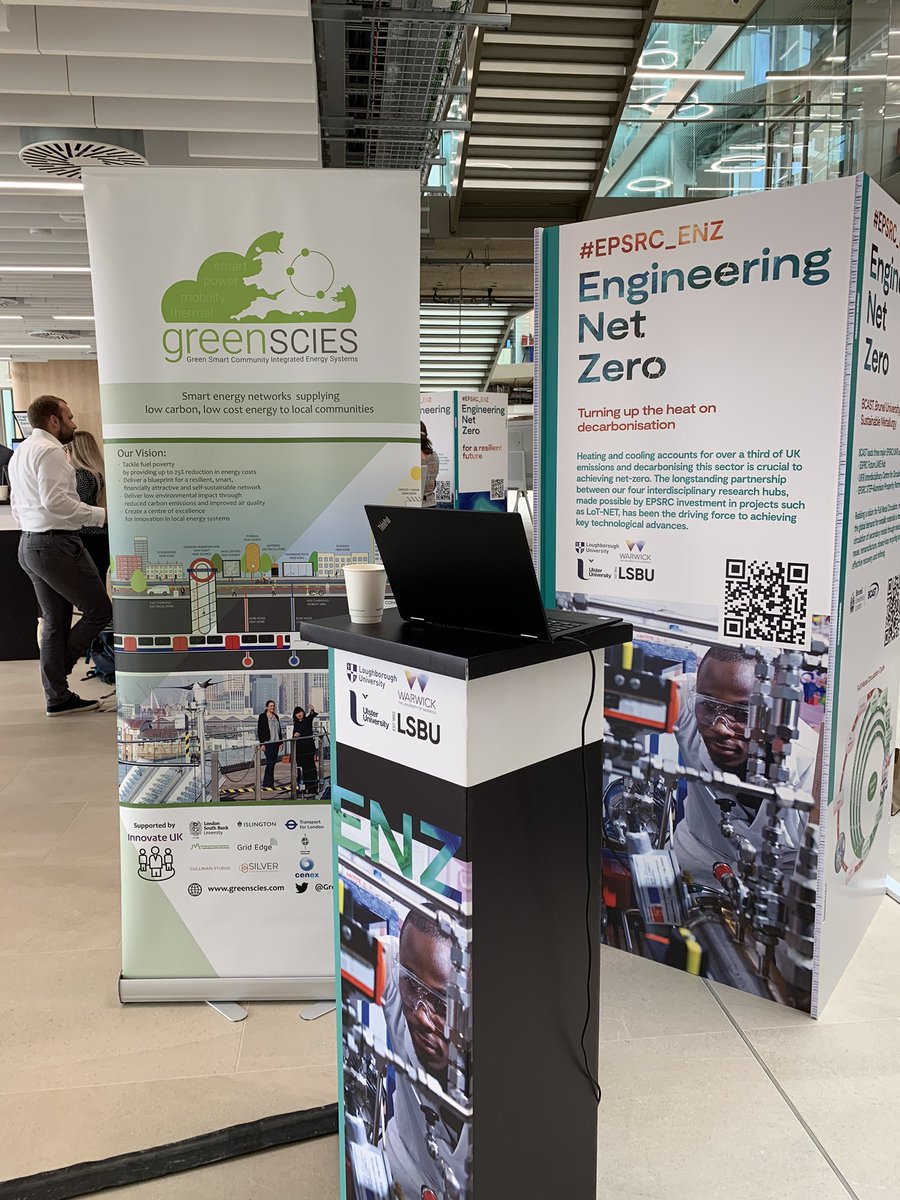 catarina_mq's tweet photo. Showcasing #LSBU #Loughborough university #Warwick university and  #Ulster university research on heat networks, heat pumps, waste heat recovery and storage at #EPSRC_ENZ #netzero in Glasgow https://t.co/0jQlVIAFBi