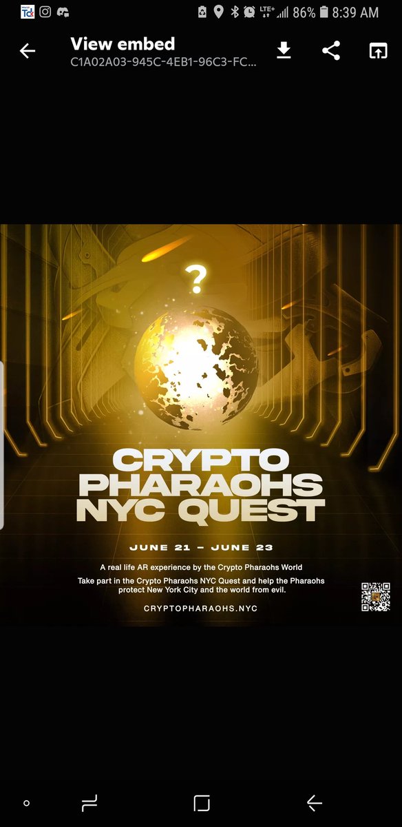 snoopydoo134's tweet photo. If your in NYC u HAVE to check this out, great fun, amazing art, and awesome people @CryptoPharaohs_ @flow_blockchain #NFTNYC #NYCNFT2022 @dapperlabs @NFT_NYC #pharaohsatNYC will be a kickass ar adventure to join https://t.co/r6zGVrxWPF