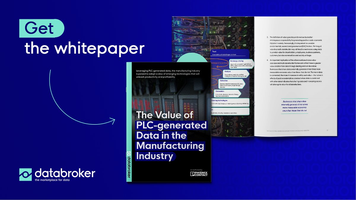Databroker (@databroker_gl) on Twitter photo The PLC market was valued at $11.21 billion in 2020 & is expected to reach $15.58 billion by 2026. Databroker & <a href="/PhoenixContactB/">Phoenix Contact BE</a> co-authored a whitepaper on the value of PLC-generated data. Get your free copy: bit.ly/PLCwhitepaper #plc #data #iiot #iot #dataexchange #datavalue The PLC market was valued at $11.21 billion in 2020 & is expected to reach $15.58 billion by 2026. Databroker & <a href="/PhoenixContactB/">Phoenix Contact BE</a> co-authored a whitepaper on the value of PLC-generated data. Get your free copy: bit.ly/PLCwhitepaper #plc #data #iiot #iot #dataexchange #datavalue