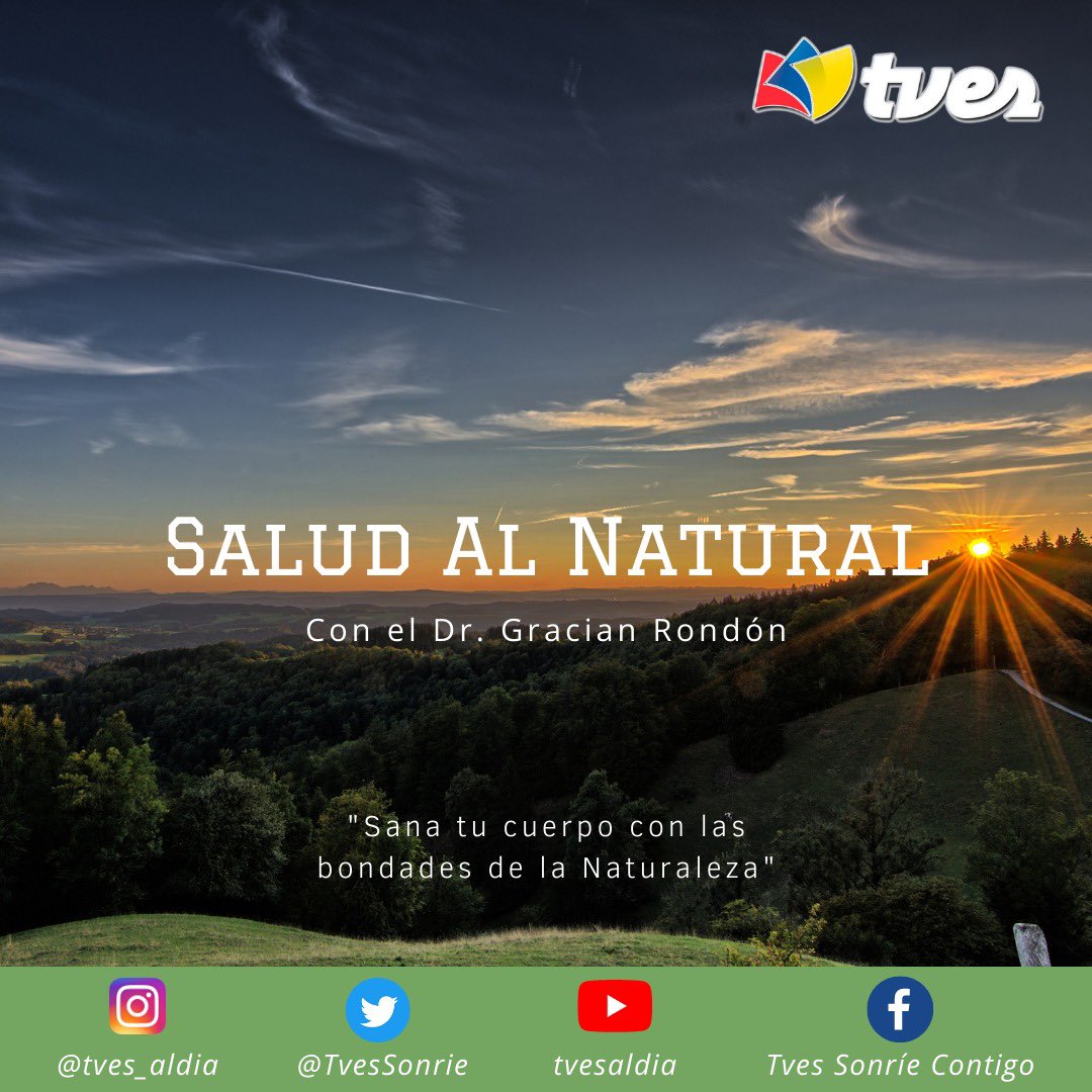 MarlindaOficial's tweet photo. ¡Sana tu cuerpo con las bondades de la naturaleza🤗!  

Este martes 🤗 desde las 7:30 a.m. podrás sintonizar el programa #SaludAlNatural y conocer los mejores consejos para la medicina alternativa. 

¡Solo por @TvesSonrie el canal de la familia! IMPERDIBLE https://t.co/3Ee62rR41W
