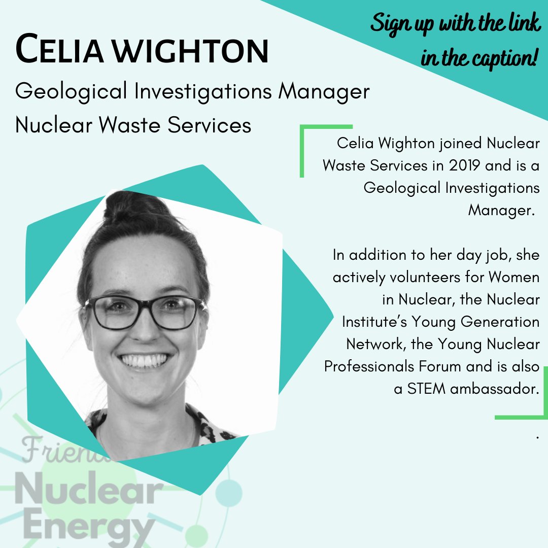 Introducing our third and final speaker for An Insight into Nuclear Waste Management, Celia Wighton!

Keep an eye on our channels for more information and use this link to sign up: forms.office.com/Pages/Response…

<a href="/NI_YGN/">Nuclear Institute Young Generation Network (YGN)</a> <a href="/WiNuclear/">Women in Nuclear UK</a>  #nuclear #nuclearpower #netzeroneedsnuclear #fone