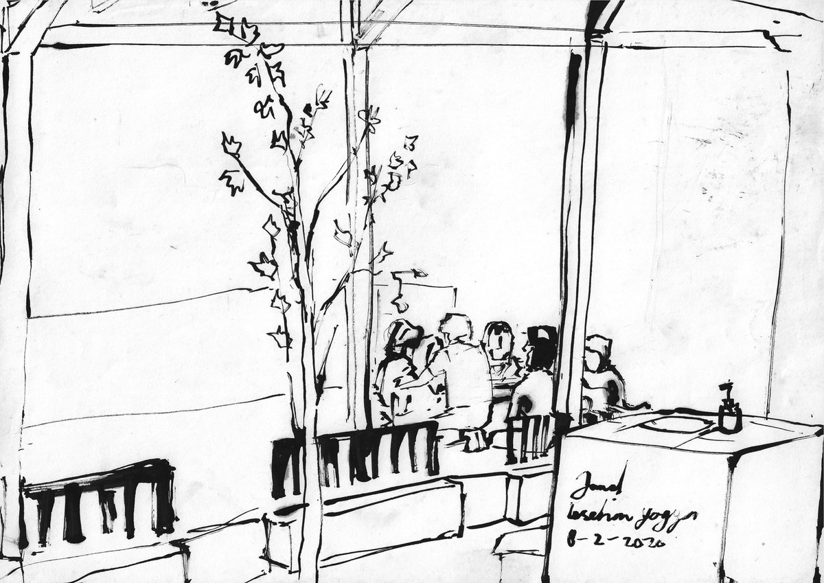 Daily sketch
-017
Makan Lalapan - Malang

Bamboo reed pen &amp; Chinese ink on paper