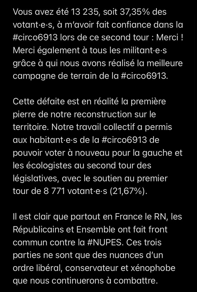 Prandt_Victor's tweet photo. 🆙 Communiqué suite au second tour des #legislatives2022.

MERCI ✌🏼❤️

#NUPES #NupesUrgenceSociale #NupesUrgenceClimatique #circo6913 https://t.co/iOXkMFOa6M
