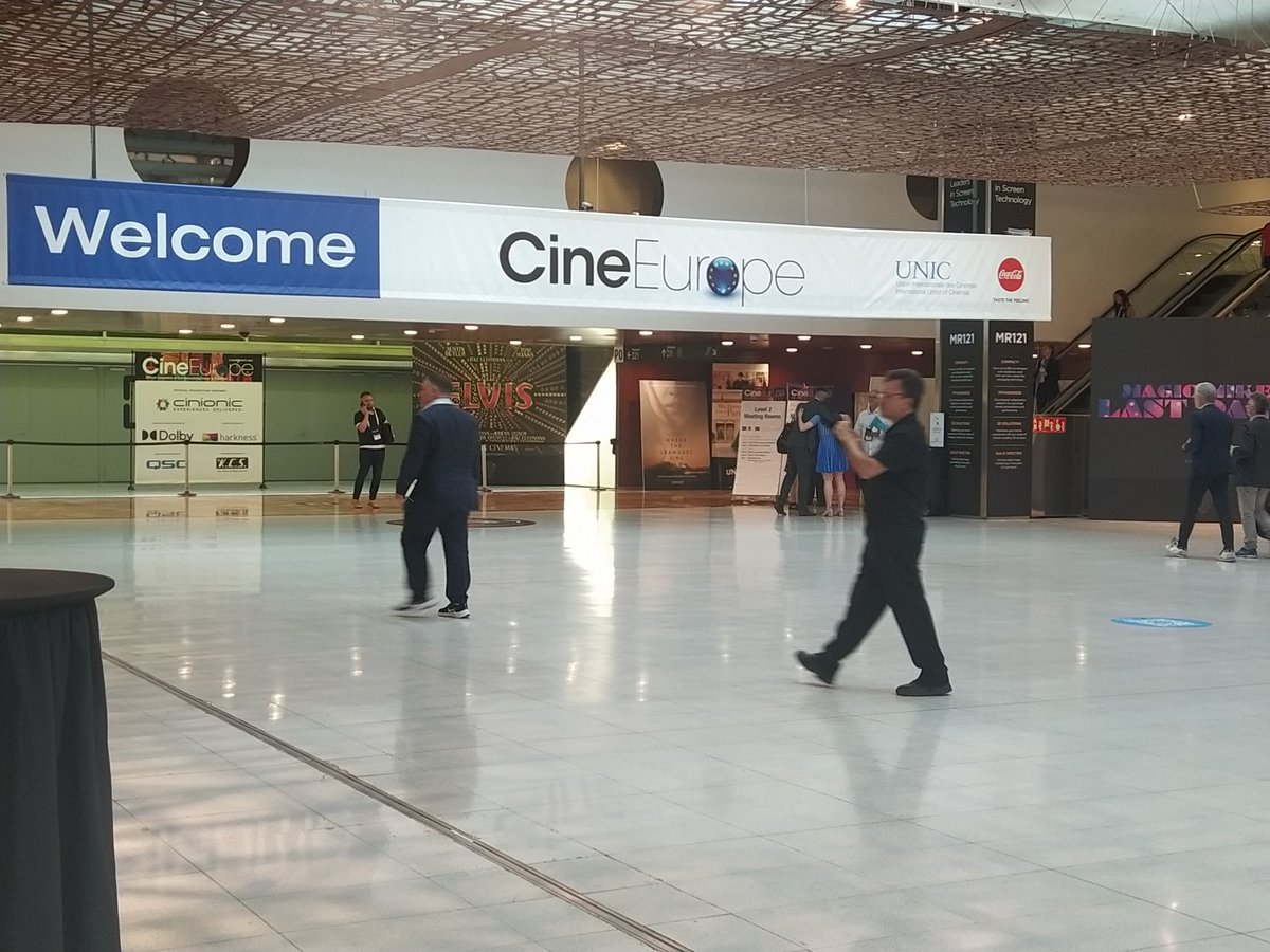 Audiovisual451's tweet photo. #CineEurope 2022 comienza a parecerse al evento previo a la pandemia. La participación de profesionales se recupera antes que el espacio expositivo. Confirmado, @CineEuropeBCN 2023 también se celebrará en Barcelona del 19 al 22 de junio https://t.co/bxJU65ECJJ