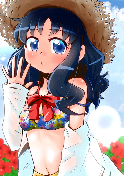 夏を先取りっしゅ描いてました #みなさん去年の今頃はどんな絵描いてましたか #precure 