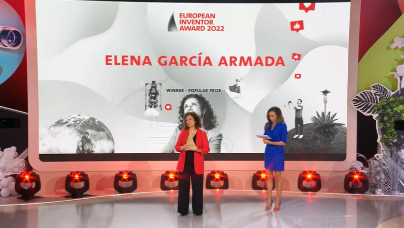 EPOorg's tweet photo. 🏆 Drumroll please! Taking home the 2022 European #InventorAward Popular Prize is Elena García Armada. Congratulations! 👏👏👏

@adspelenagarcia @MarsiBionics @CSIC https://t.co/kWS4bYT5vo