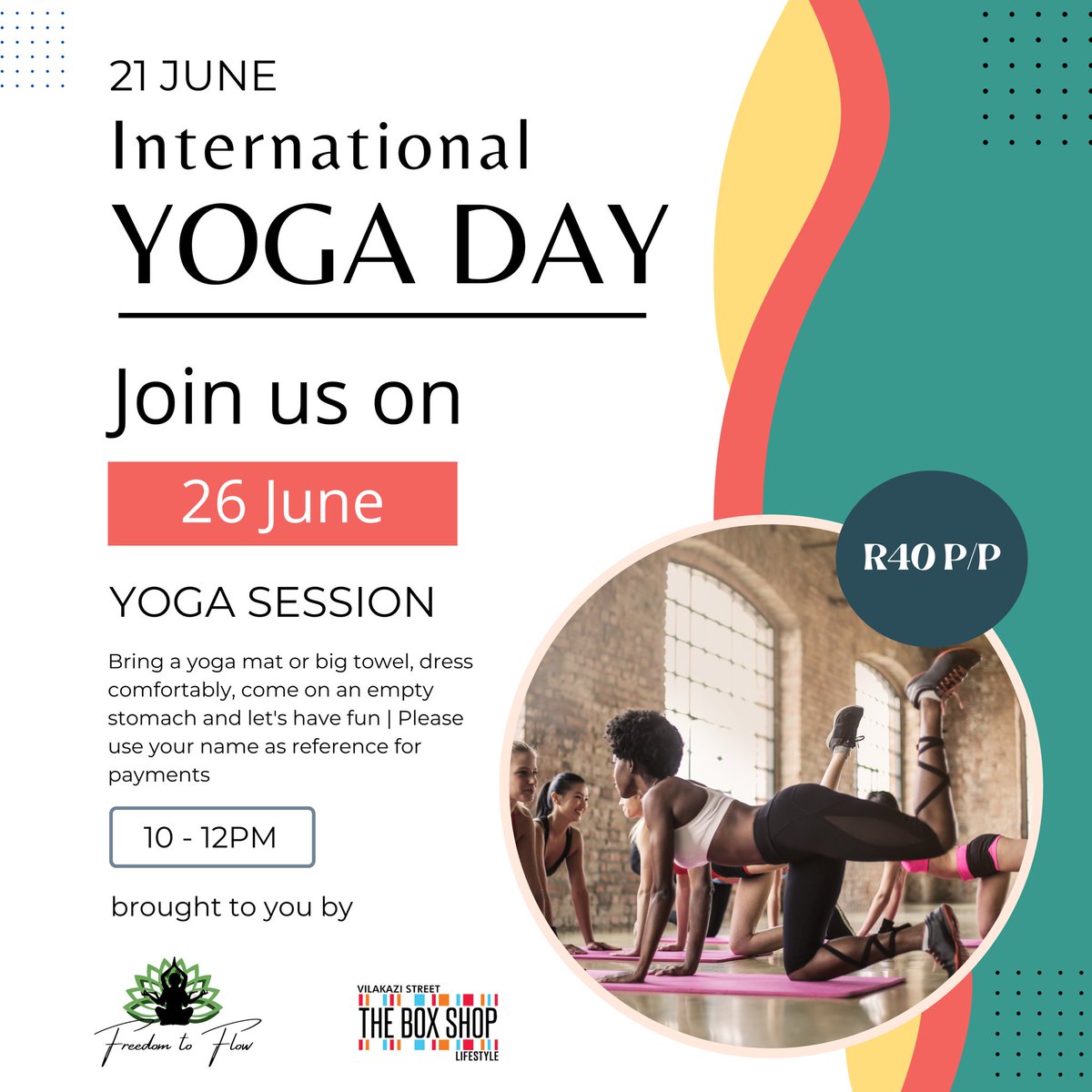 HAPPY INTERNATIONAL YOGA DAY🧘🏽‍♀️

serenity and peace 
balance and flow…vital to a full life experience 

Hope you remember to stop and BREATHE

💚🙏🏽🧘🏽‍♀️
#yogalove 
#internationalyogaday 
#soweto 
#theboxshoplifestyle