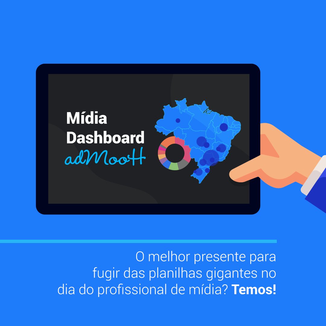 admoohds's tweet photo. Celebramos hoje a importância do profissional de mídia para o ecossistema da publicidade. Por isso, a adMooH trouxe o melhor presente pra essa data!

Com o nosso Mídia Dashboard você tem todas as informações organizadas, para planejar sua campanha em DOOH: https://t.co/34QxqTBFQU https://t.co/FANvVl37Jj